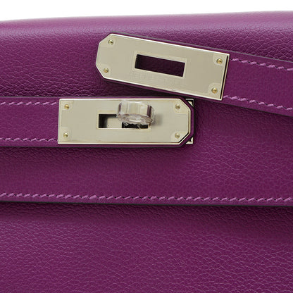 ケリー28 内縫い エバーカラー アネモネ シルバー金具 Z刻印 ハンドバッグ