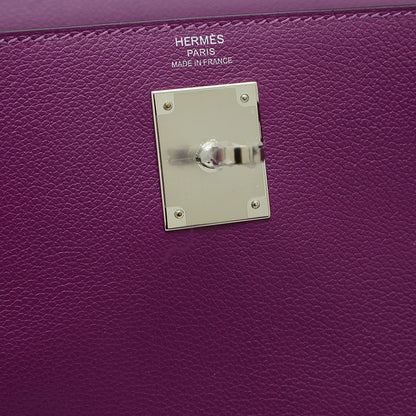 ケリー28 内縫い エバーカラー アネモネ シルバー金具 Z刻印 ハンドバッグ