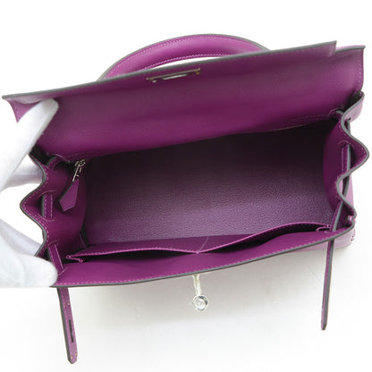 ケリー28 内縫い エバーカラー アネモネ シルバー金具 Z刻印 ハンドバッグ