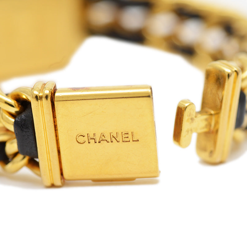 プルミエール レディース 黒文字盤 GP クォーツ H0001 Lサイズ 腕時計