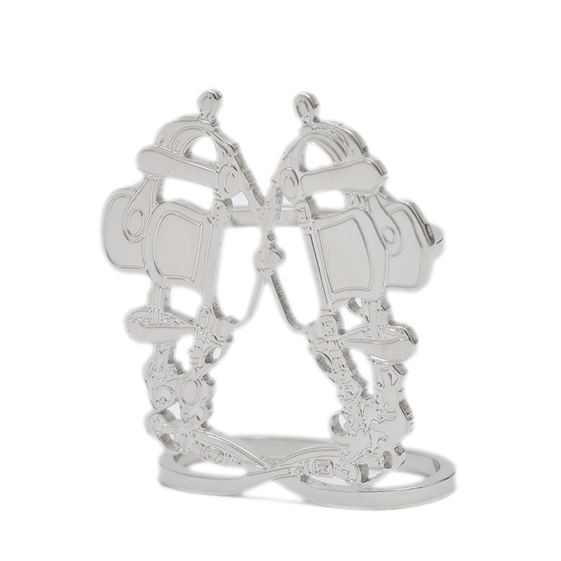 スカーフリング ブリッドドゥガラ シルバー カレ70用 スカーフリング