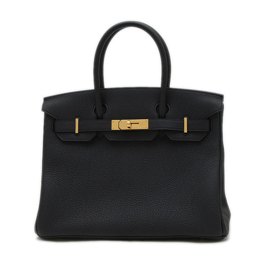 バーキン30 トゴ ブラック ゴールド金具 K刻印 ハンドバッグ