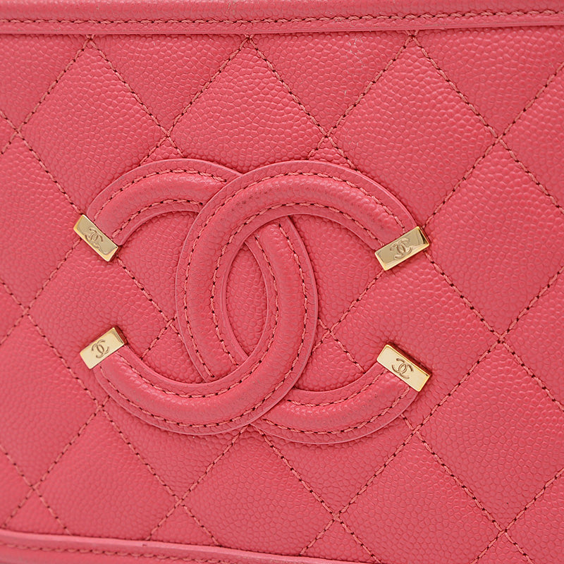 CCフィリグリー スモールチェーンバニティ ショルダーバッグ ピンク A93343 ショルダーバッグ