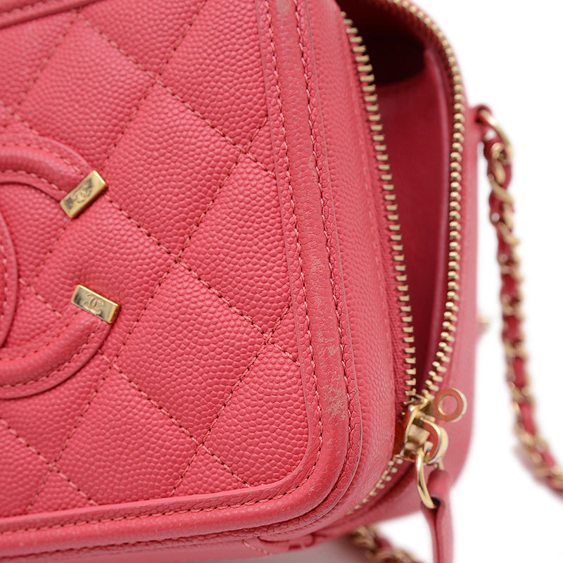 CCフィリグリー スモールチェーンバニティ ショルダーバッグ ピンク A93343 ショルダーバッグ