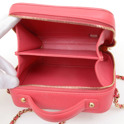 CCフィリグリー スモールチェーンバニティ ショルダーバッグ ピンク A93343 ショルダーバッグ