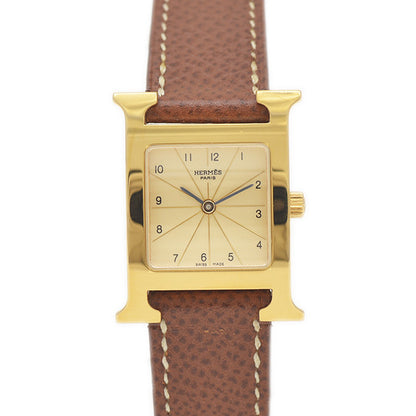 Hウォッチ ミニ レディース アイボリー文字盤 革ベルト クォーツ HH1.201 腕時計