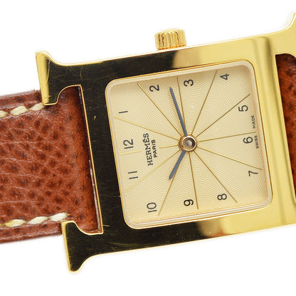 Hウォッチ ミニ レディース アイボリー文字盤 革ベルト クォーツ HH1.201 腕時計