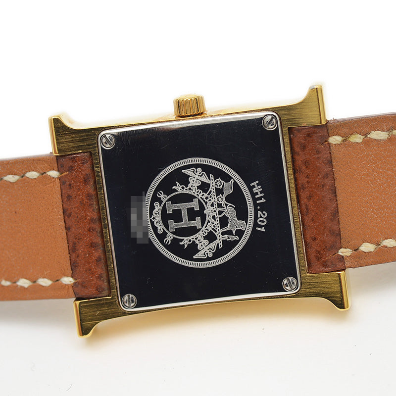 Hウォッチ ミニ レディース アイボリー文字盤 革ベルト クォーツ HH1.201 腕時計