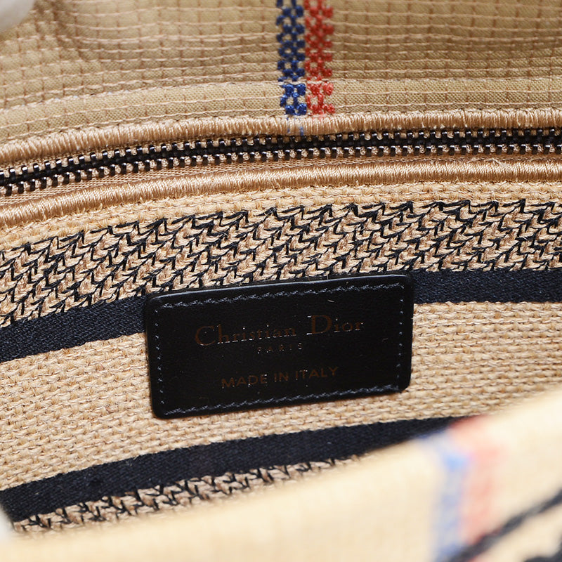 レディディオール LADY D-LITE ミディアム 2WAYバッグ ヘンプ ベージュ ハンドバッグ