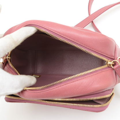 マトラッセ チェーンショルダー キャビアスキン パープル ゴールド金具 ショルダーバッグ