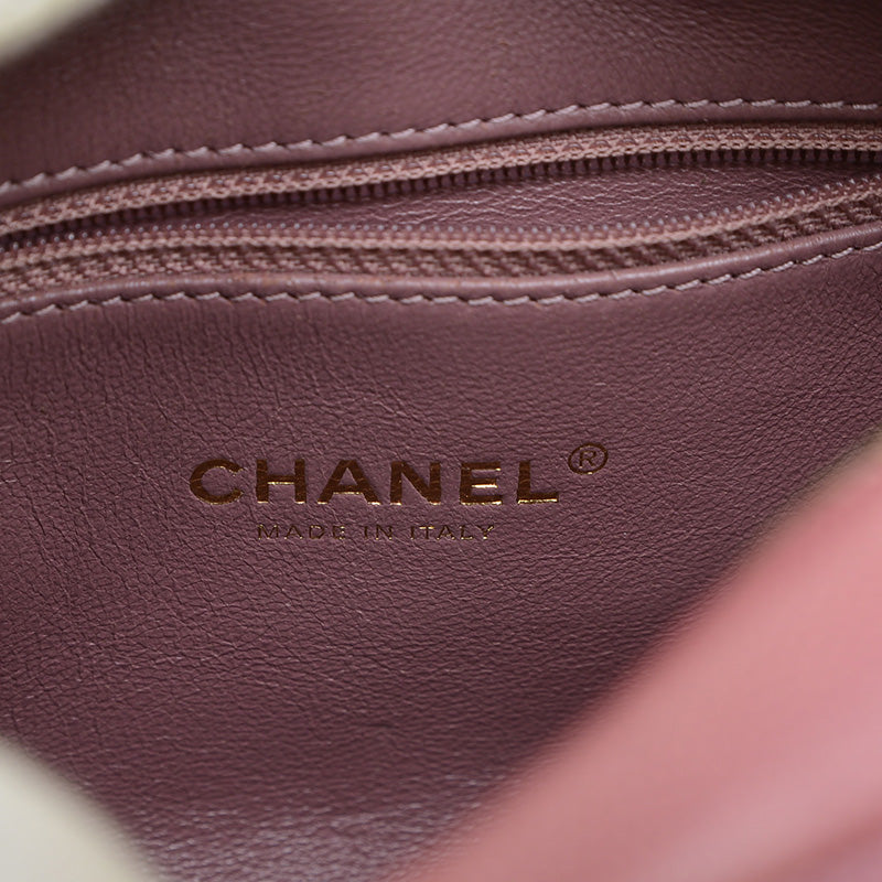 マトラッセ チェーンショルダー キャビアスキン パープル ゴールド金具 ショルダーバッグ