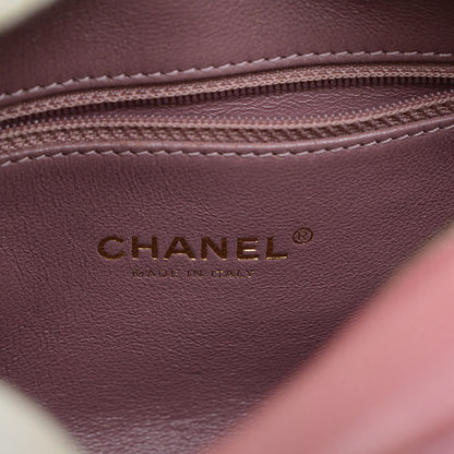 マトラッセ チェーンショルダー キャビアスキン パープル ゴールド金具 ショルダーバッグ