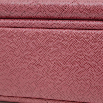 マトラッセ チェーンショルダー キャビアスキン パープル ゴールド金具 ショルダーバッグ