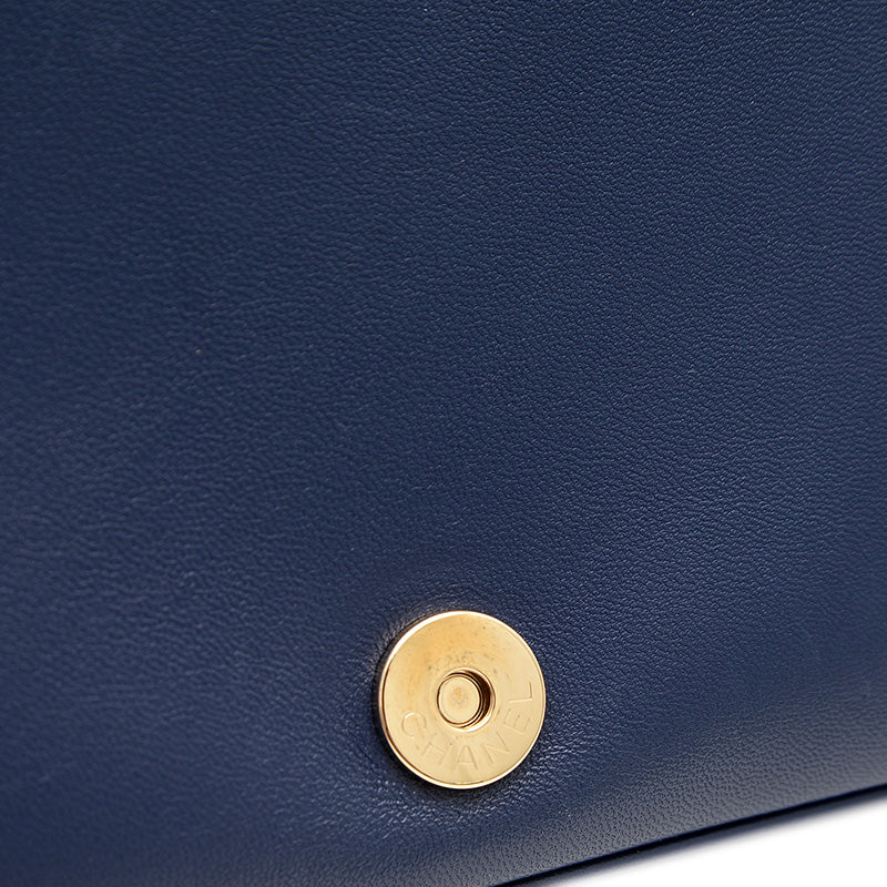 ココマーク ミニ チェーンショルダー カーフスキン ブルー AS0321 ショルダーバッグ