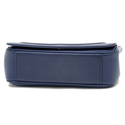 ココマーク ミニ チェーンショルダー カーフスキン ブルー AS0321 ショルダーバッグ