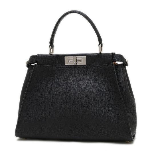 ピーカブー レギュラー セレリア 2WAYバッグ レザー ブラック 8BN290 ハンドバッグ