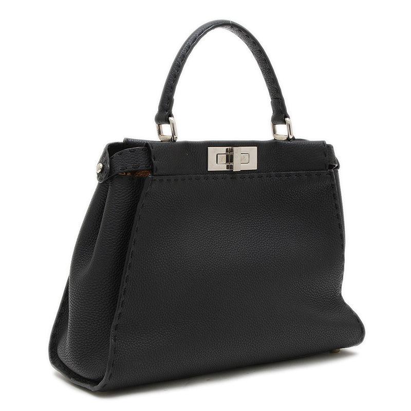 ピーカブー レギュラー セレリア 2WAYバッグ レザー ブラック 8BN290 ハンドバッグ