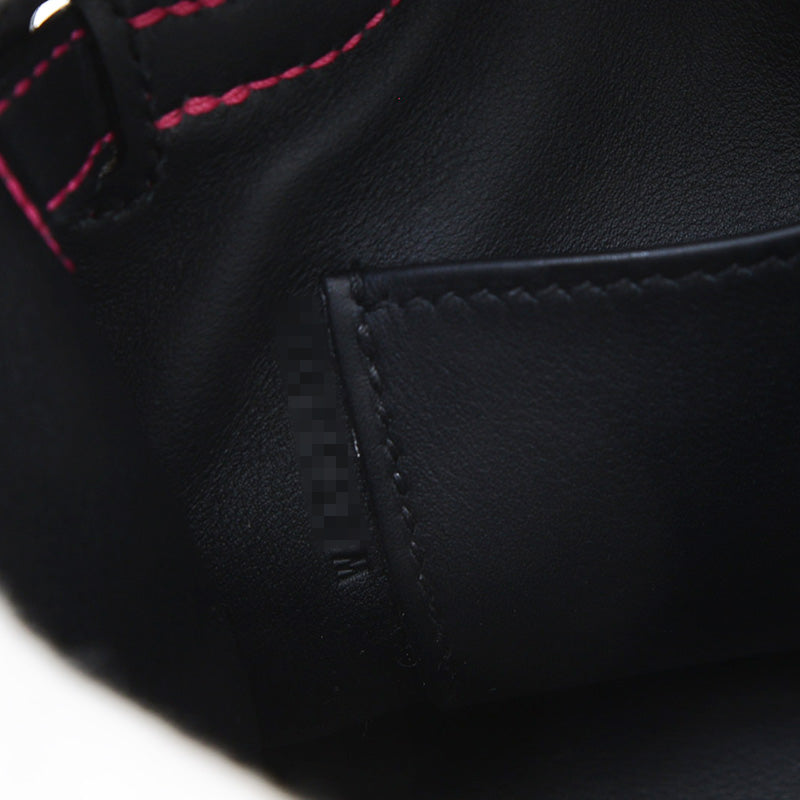 ポシェットケリー パーソナル スイフト クレ/ブラック ゴールド金具 W刻印 ハンドバッグ