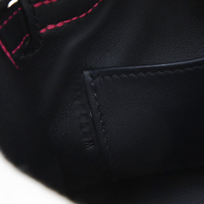 ポシェットケリー パーソナル スイフト クレ/ブラック ゴールド金具 W刻印 ハンドバッグ