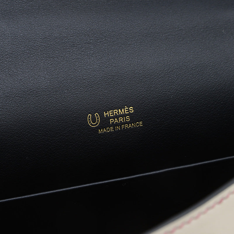 ポシェットケリー パーソナル スイフト クレ/ブラック ゴールド金具 W刻印 ハンドバッグ