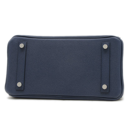 バーキン25 トリコロール エプソン ブルーアビス/ブルータイ/グリパンタン K刻印 ハンドバッグ