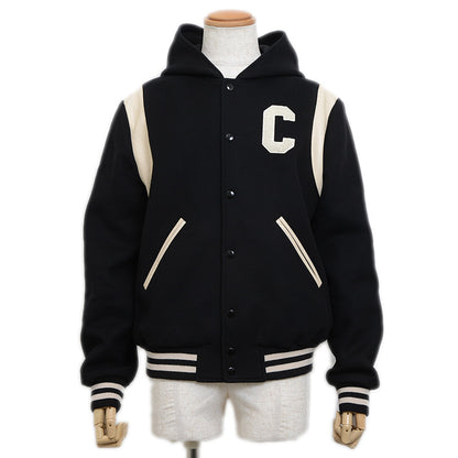 フード付きテディジャケット スタジャン ウール/カシミヤ ブラック 2V98M110R #44 スタジャン