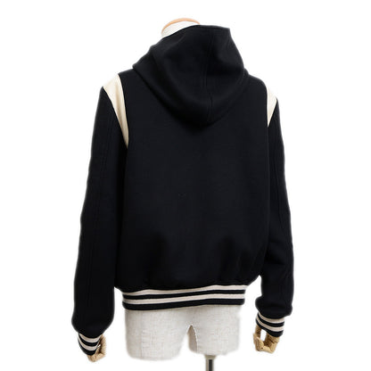 フード付きテディジャケット スタジャン ウール/カシミヤ ブラック 2V98M110R #44 スタジャン