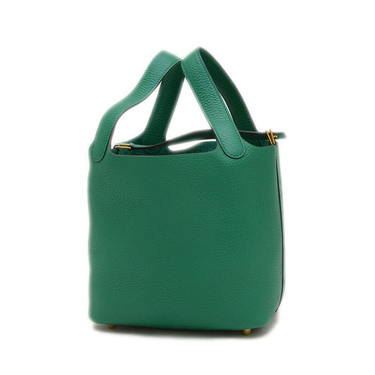 ピコタンロック PM 18 トリヨン ヴェールヴェルティゴ　ゴールド金具 W刻印 ハンドバッグ