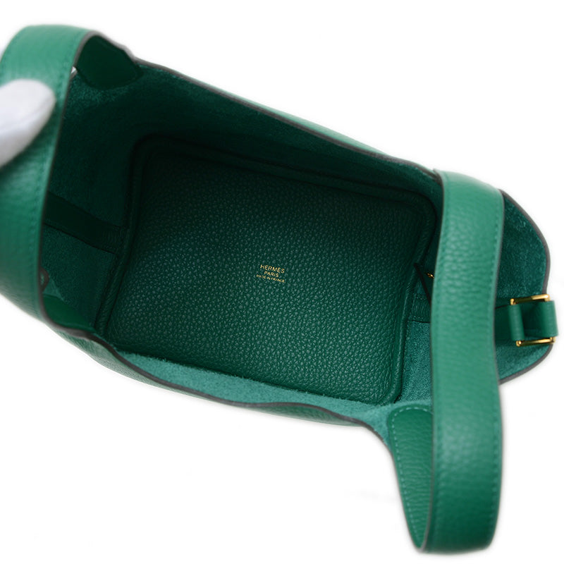 ピコタンロック PM 18 トリヨン ヴェールヴェルティゴ　ゴールド金具 W刻印 ハンドバッグ