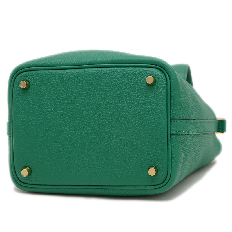 ピコタンロック PM 18 トリヨン ヴェールヴェルティゴ　ゴールド金具 W刻印 ハンドバッグ