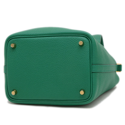 ピコタンロック PM 18 トリヨン ヴェールヴェルティゴ　ゴールド金具 W刻印 ハンドバッグ