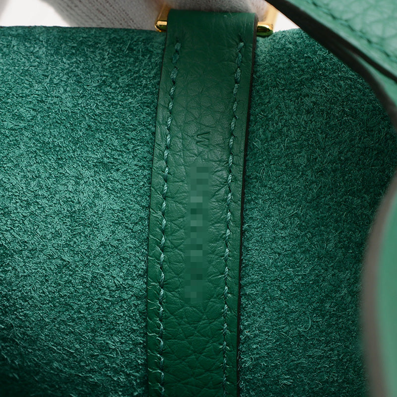 ピコタンロック PM 18 トリヨン ヴェールヴェルティゴ　ゴールド金具 W刻印 ハンドバッグ