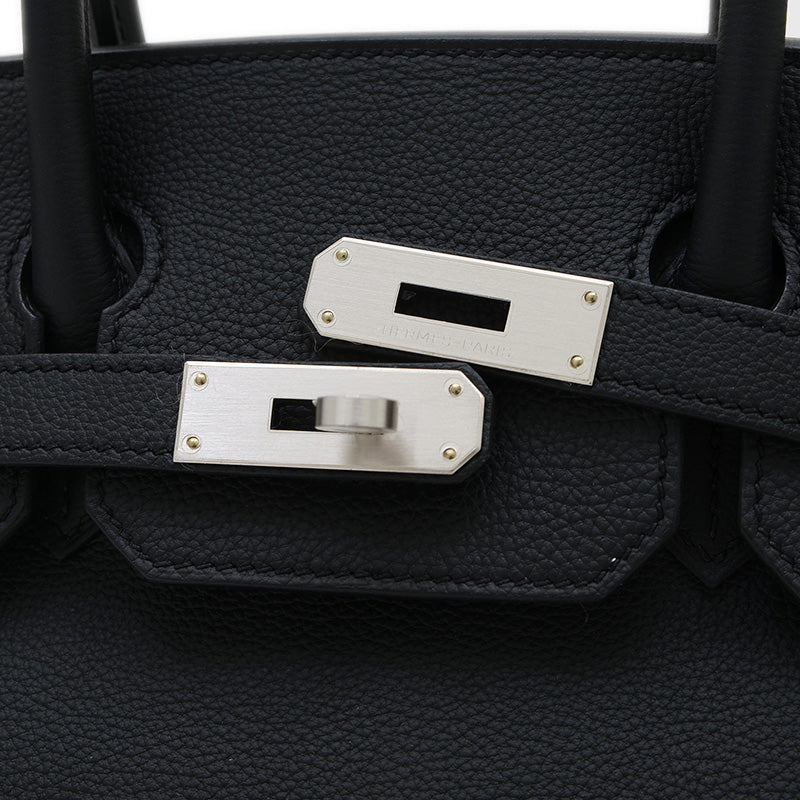 バーキン30 トゴ ブラック マットシルバー金具 K刻印 ハンドバッグ