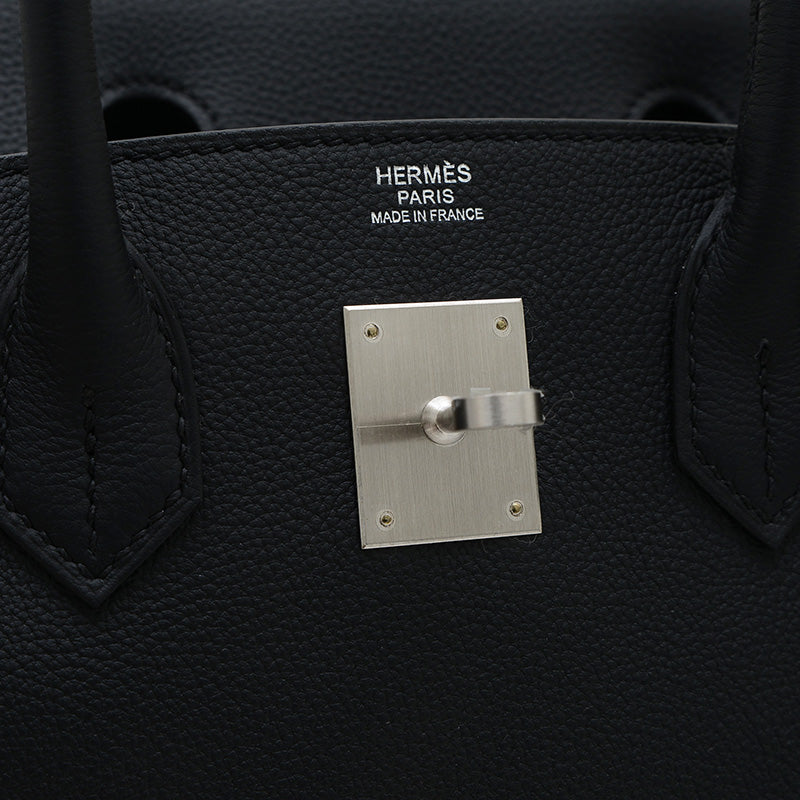 バーキン30 トゴ ブラック マットシルバー金具 K刻印 ハンドバッグ