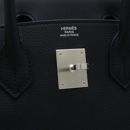 バーキン30 トゴ ブラック マットシルバー金具 K刻印 ハンドバッグ