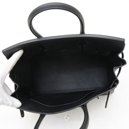 バーキン30 トゴ ブラック マットシルバー金具 K刻印 ハンドバッグ