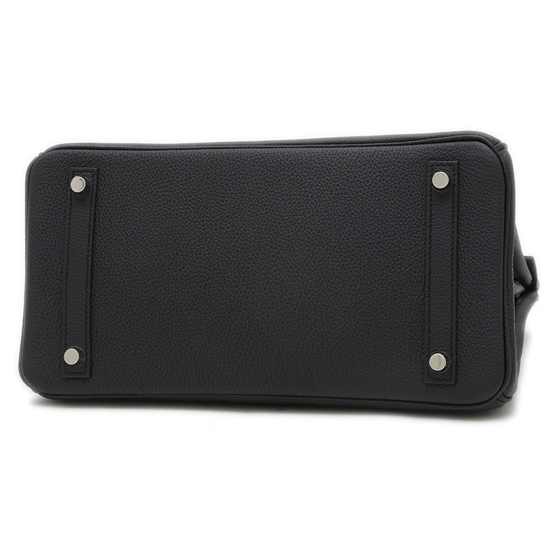 バーキン30 トゴ ブラック マットシルバー金具 K刻印 ハンドバッグ