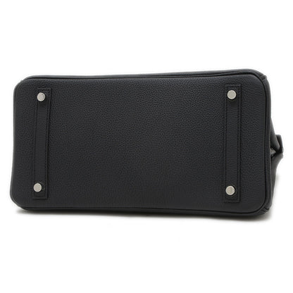 バーキン30 トゴ ブラック マットシルバー金具 K刻印 ハンドバッグ