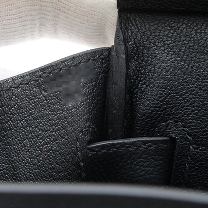 バーキン30 トゴ ブラック マットシルバー金具 K刻印 ハンドバッグ