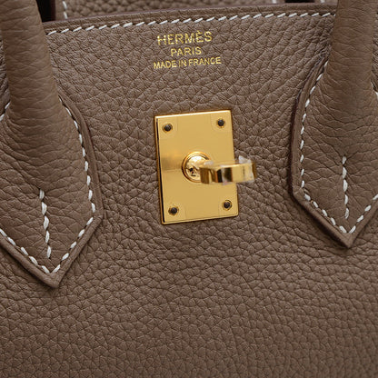 バーキン25 トゴ エトゥープ ゴールド金具 D刻印 ハンドバッグ