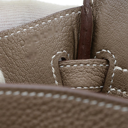 バーキン25 トゴ エトゥープ ゴールド金具 D刻印 ハンドバッグ