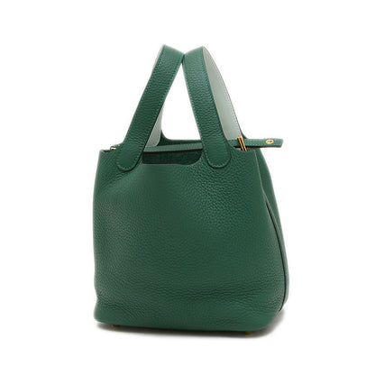 ピコタンロック PM 18 エクラ トリヨン ヴェールモワイアン ゴールド金具 K刻印 ハンドバッグ