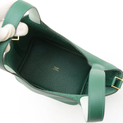 ピコタンロック PM 18 エクラ トリヨン ヴェールモワイアン ゴールド金具 K刻印 ハンドバッグ