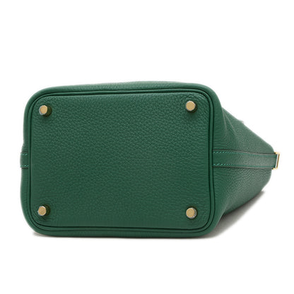 ピコタンロック PM 18 エクラ トリヨン ヴェールモワイアン ゴールド金具 K刻印 ハンドバッグ