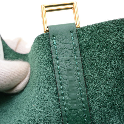 ピコタンロック PM 18 エクラ トリヨン ヴェールモワイアン ゴールド金具 K刻印 ハンドバッグ