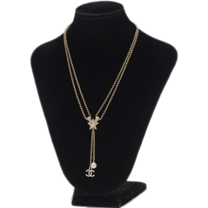 ココマーク スター ネックレス メタル/イミテーションパール ゴールド ABF222 P25P ネックレス