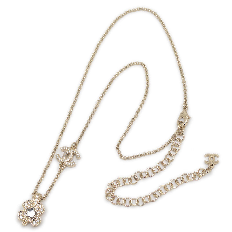 ココマーク クローバー ネックレス メタル/ラインストーン ゴールド ABF223 B25P ネックレス