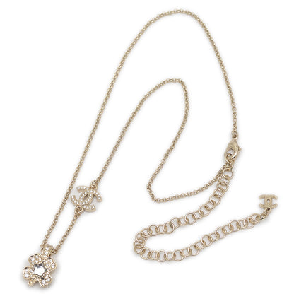 ココマーク クローバー ネックレス メタル/ラインストーン ゴールド ABF223 B25P ネックレス