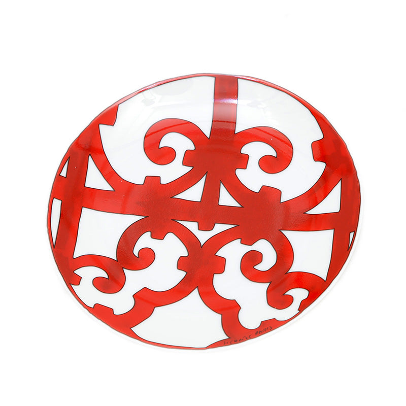 ガダルキヴィール パンプレート 17cm お皿 陶器 ホワイト/レッド 食器