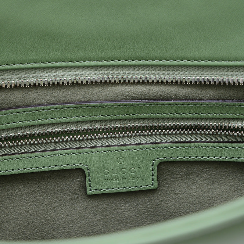 スモールトートバッグ プチGG PETITE GG レザー グリーン 745918 ハンドバッグ